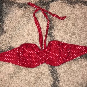Freya underwire pink dot bandeau bikini top!
